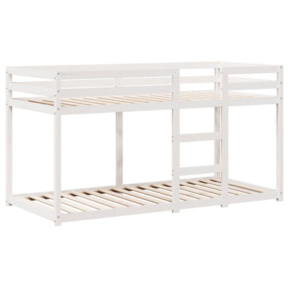 Bunk Bed with Roof White 90x190 cm Solid Wood Pine