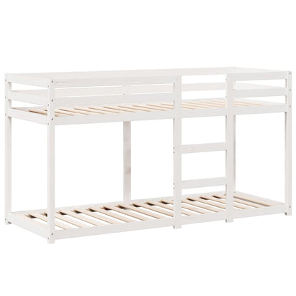 Bunk Bed without Mattress White 90x190 cm Single Solid Wood Pine