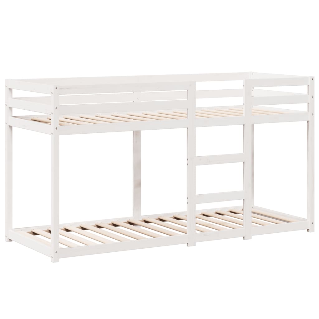 Bunk Bed without Mattress White 90x190 cm Single Solid Wood Pine