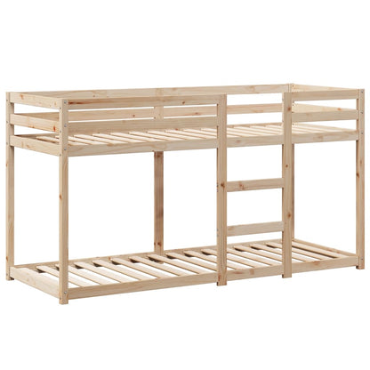 Bunk Bed with Roof 75x190 cm Solid Wood Pine