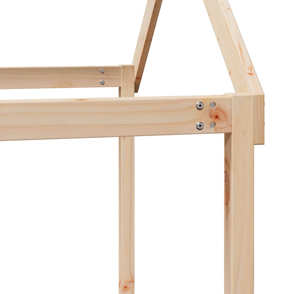 Bunk Bed with Roof 80x200 cm Solid Wood Pine