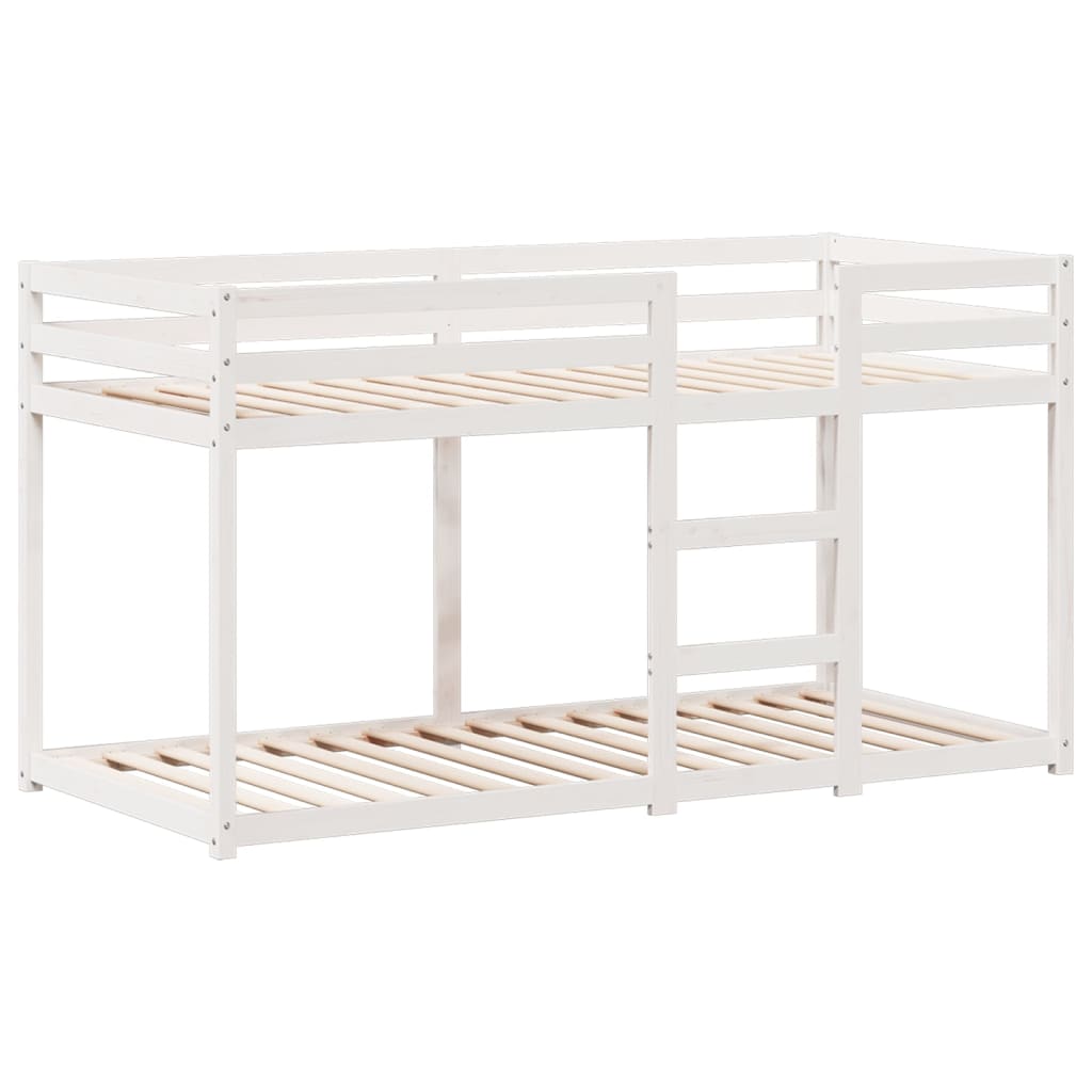 Bunk Bed with Roof White 90x190 cm Solid Wood Pine