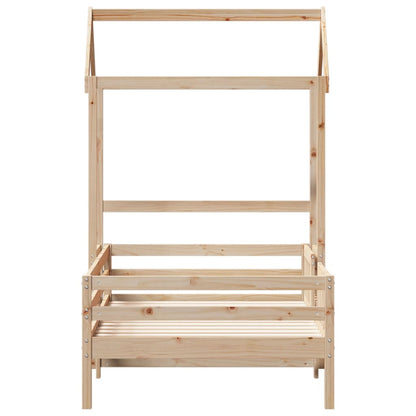 Bed Frame with Roof 80x200 cm Solid Wood Pine