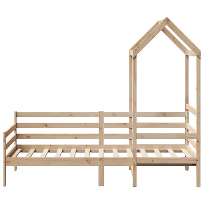 Day Bed with Roof without Mattress 90x200 cm Solid Wood