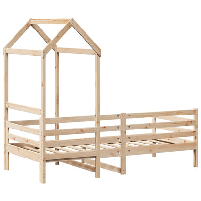 Day Bed with Roof without Mattress 90x200 cm Solid Wood