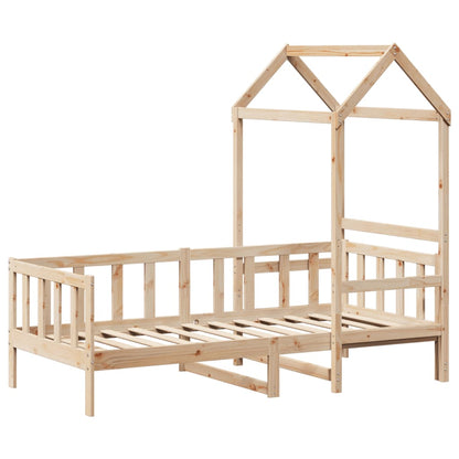 Day Bed with Roof 80x200 cm Solid Wood Pine