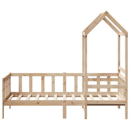 Day Bed with Roof 80x200 cm Solid Wood Pine