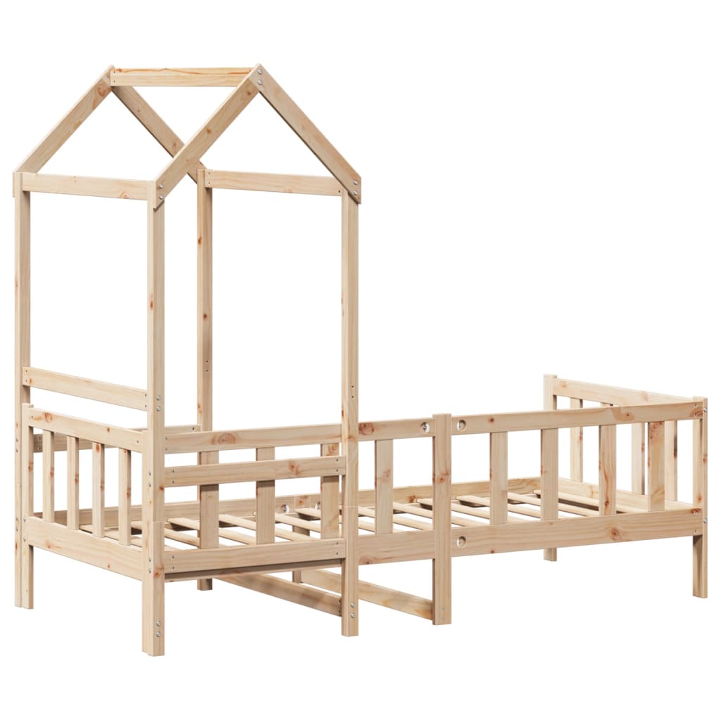 Day Bed with Roof 80x200 cm Solid Wood Pine