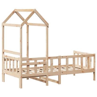 Day Bed with Roof 80x200 cm Solid Wood Pine