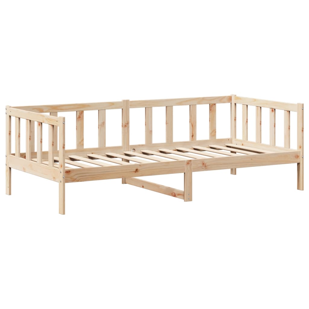 Day Bed and Bench Set with Roof 80x200 cm Solid Wood Pine