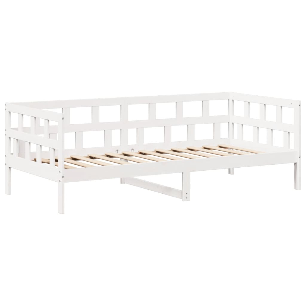 Day Bed with Roof White 90x200 cm Solid Wood Pine