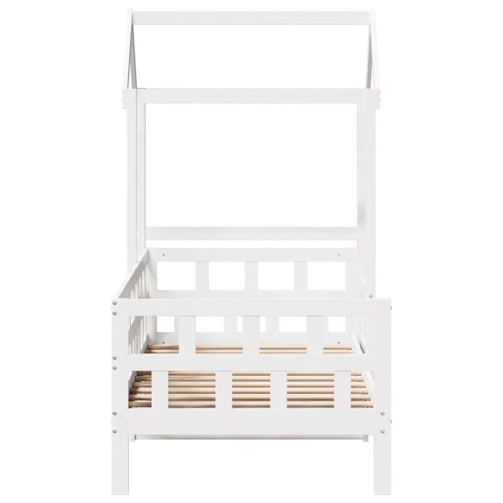 Day Bed with Roof White 90x200 cm Solid Wood Pine