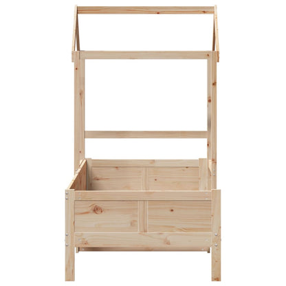 Day Bed with Roof 90x190 cm Solid Wood Pine