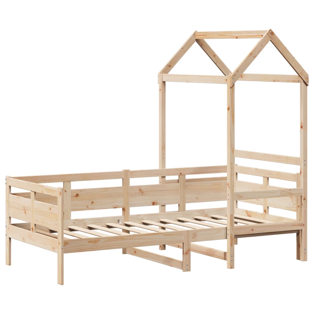 Day Bed with Roof without Mattress 80x200 cm Solid Wood