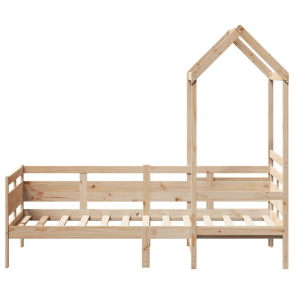 Day Bed with Roof without Mattress 80x200 cm Solid Wood