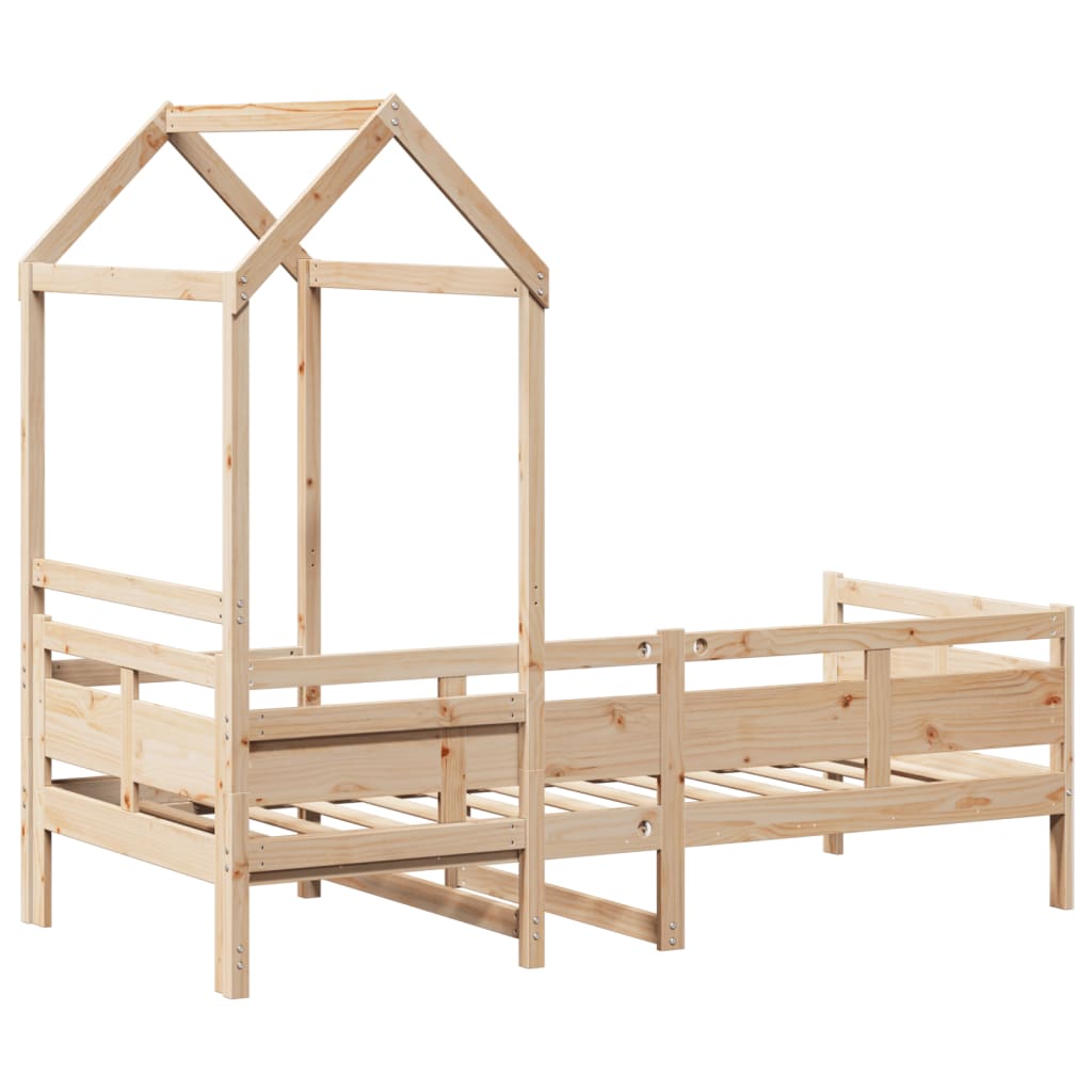 Day Bed with Roof without Mattress 80x200 cm Solid Wood