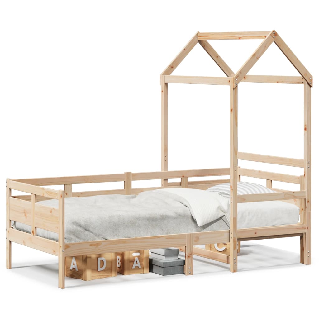 Day Bed with Roof without Mattress 90x190 cm Single Solid Wood