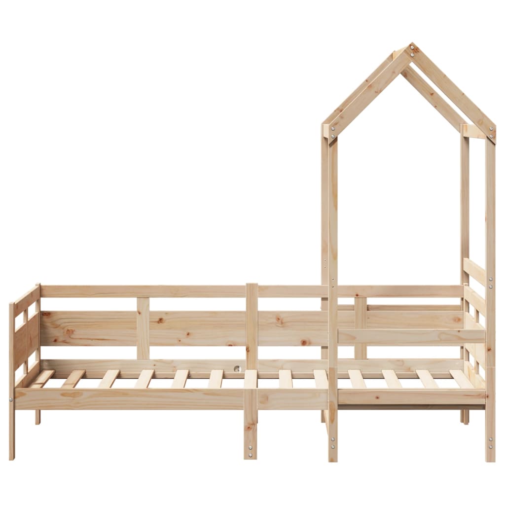 Day Bed with Roof without Mattress 90x190 cm Single Solid Wood