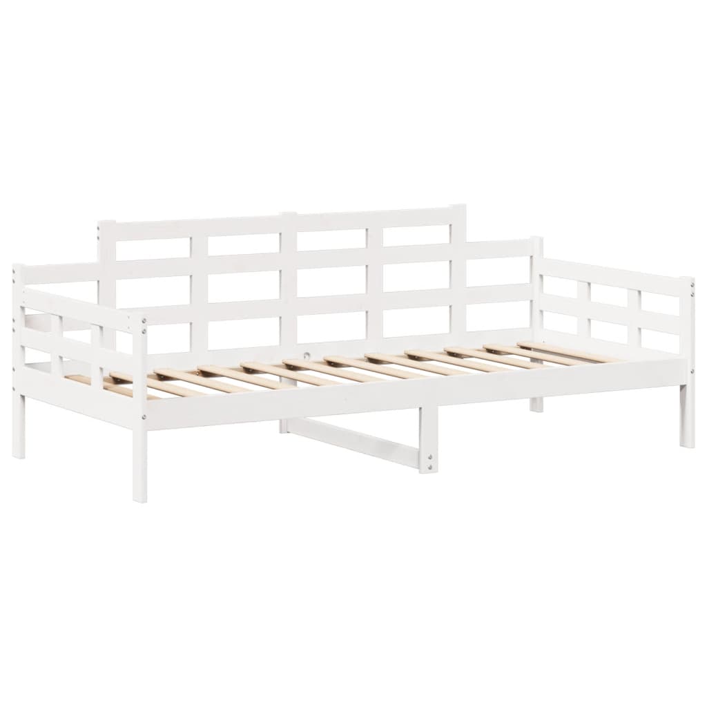 Day Bed with Roof White 90x200 cm Solid Wood Pine