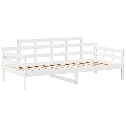 Day Bed with Roof White 90x200 cm Solid Wood Pine