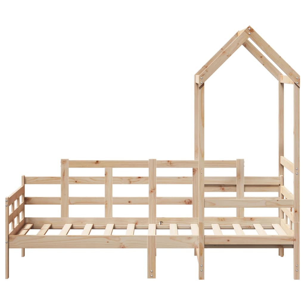 Day Bed with Roof 90x190 cm Solid Wood Pine