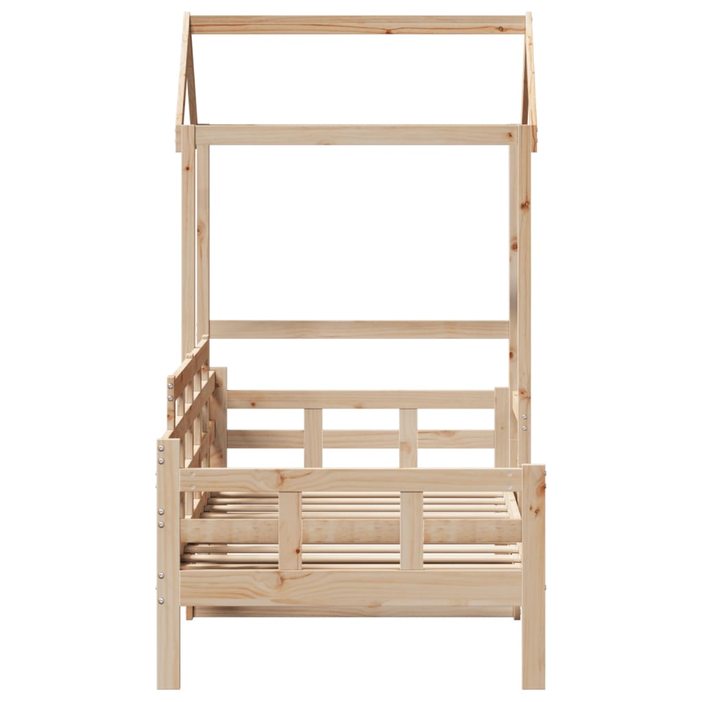 Day Bed with Roof 90x190 cm Solid Wood Pine