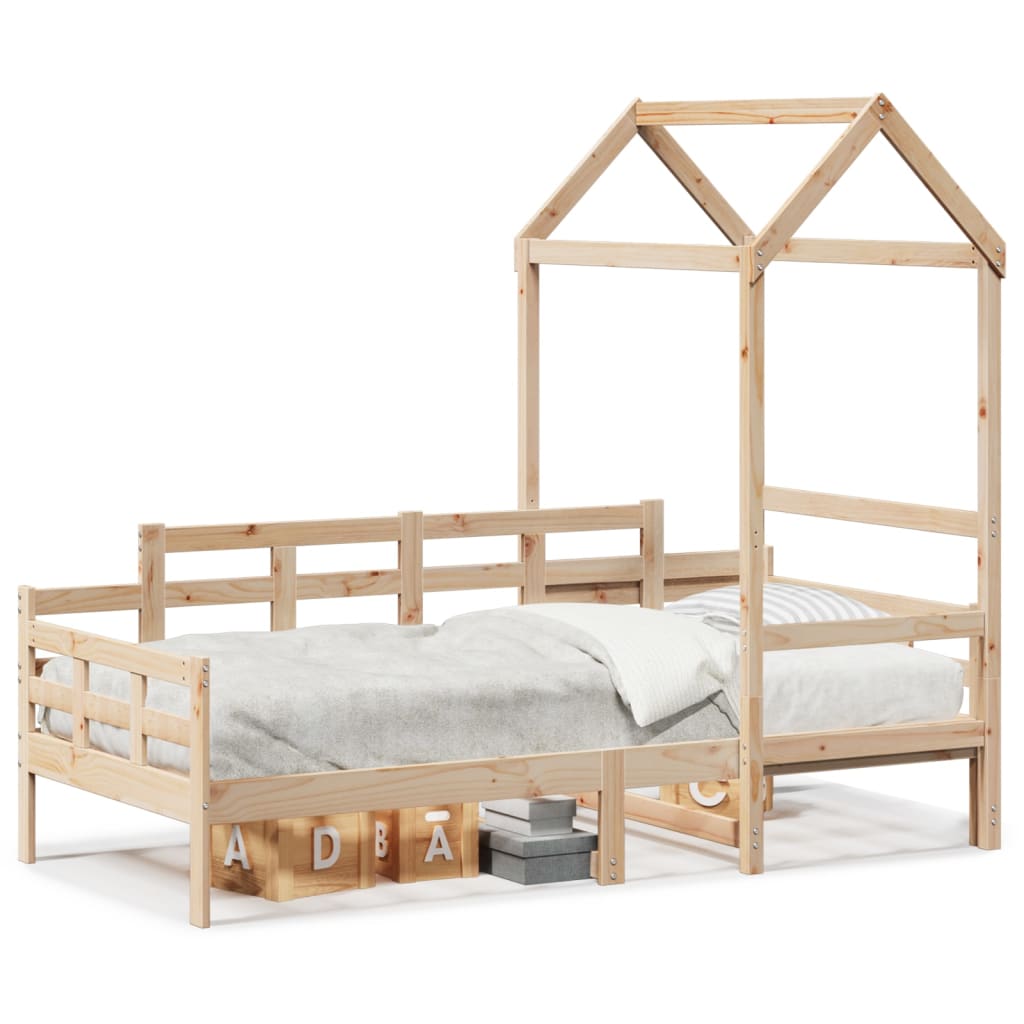 Day Bed with Roof 90x190 cm Solid Wood Pine