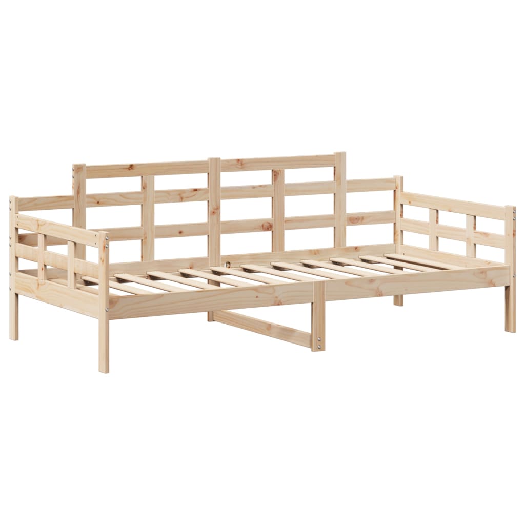 Day Bed and Bench Set with Roof 90x200 cm Solid Wood Pine