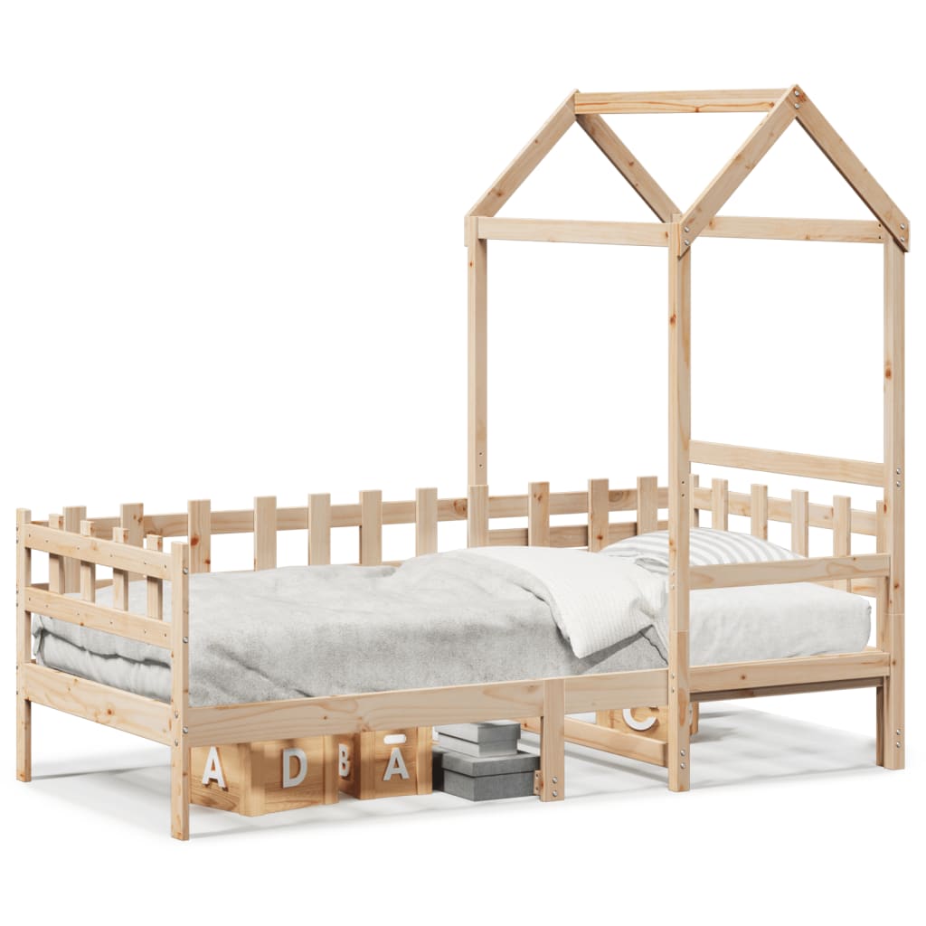 Day Bed with Roof without Mattress 90x200 cm Solid Wood