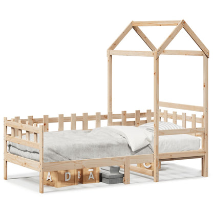 Day Bed with Roof without Mattress 90x200 cm Solid Wood