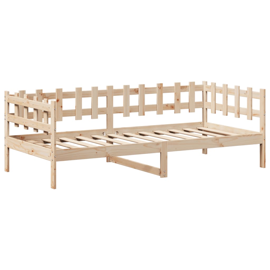 Day Bed and Bench Set with Roof 90x200 cm Solid Wood Pine