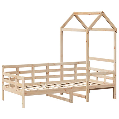 Day Bed with Roof 90x200 cm Solid Wood Pine