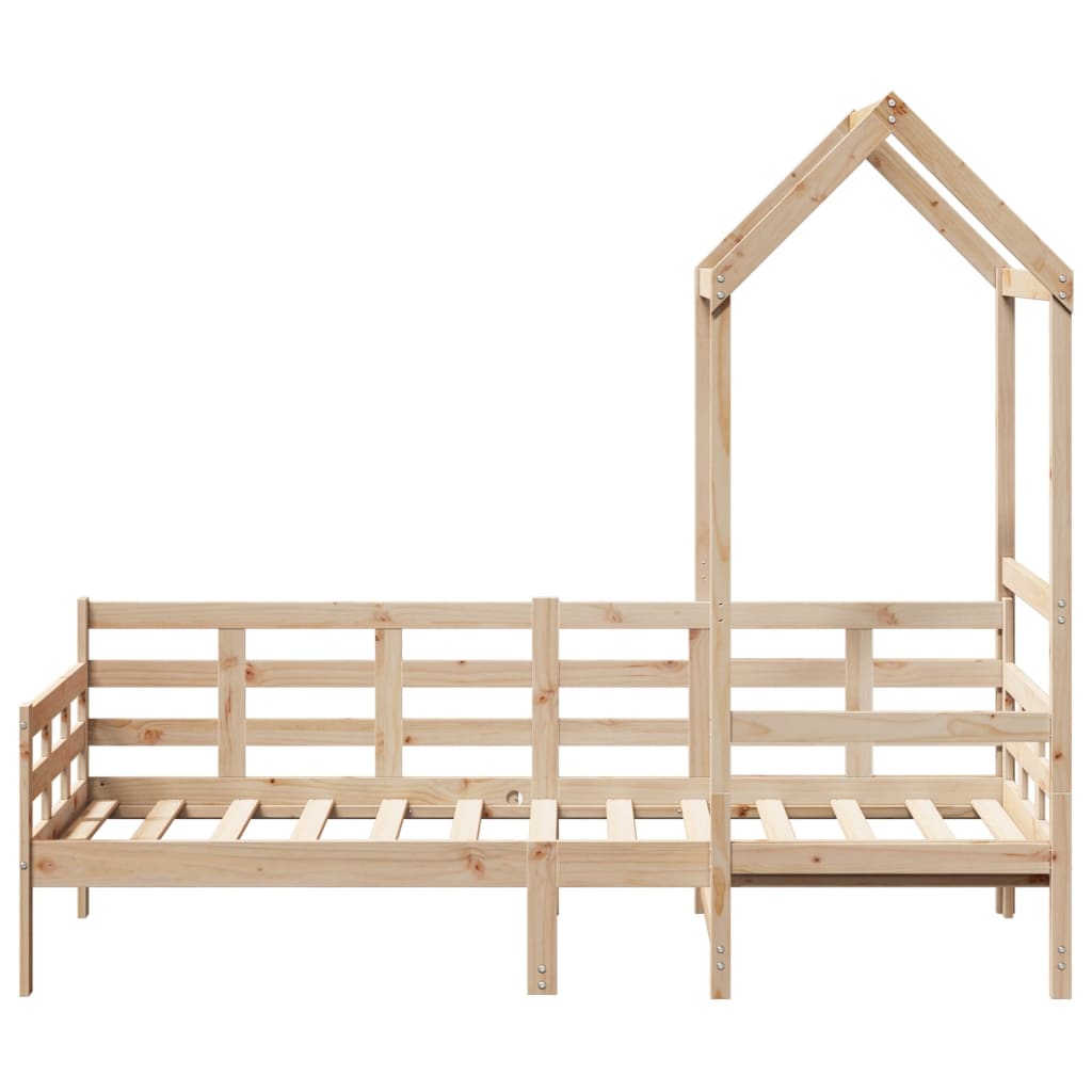 Day Bed with Roof 90x200 cm Solid Wood Pine