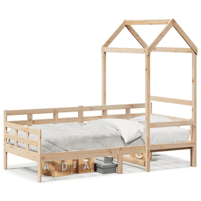 Day Bed with Roof 90x200 cm Solid Wood Pine