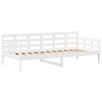 Day Bed with Roof White 90x200 cm Solid Wood Pine