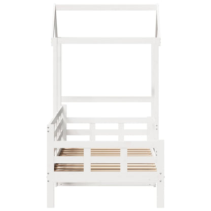 Day Bed with Roof White 80x200 cm Solid Wood Pine