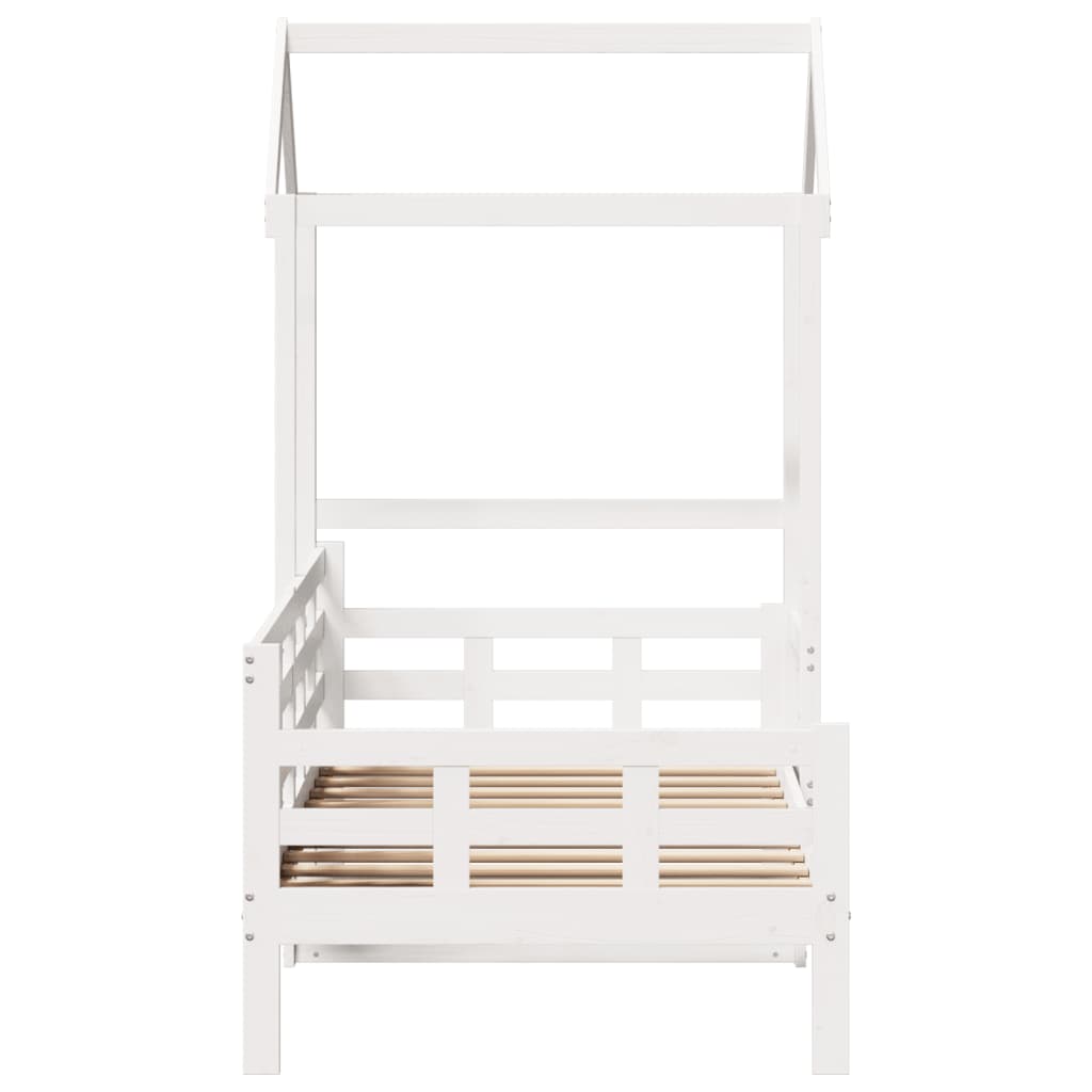 Day Bed with Roof White 90x190 cm Solid Wood Pine