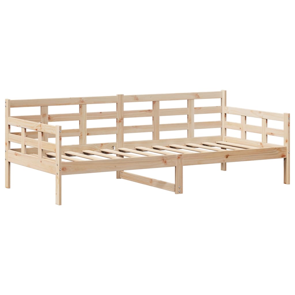 Day Bed and Bench Set with Roof 80x200 cm Solid Wood Pine