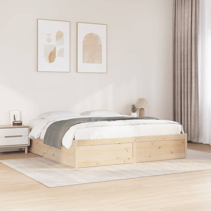 Bed Frame 180x200 cm Super King Solid Wood Pine