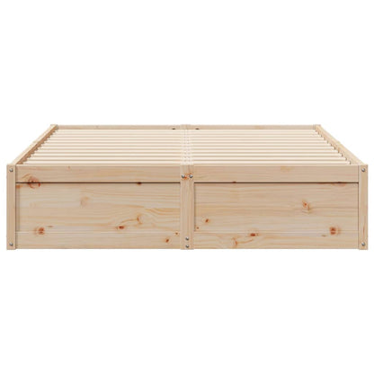 Bed Frame 140x200 cm Solid Wood Pine