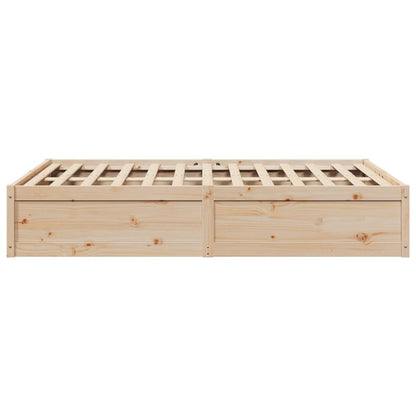 Bed Frame 140x200 cm Solid Wood Pine