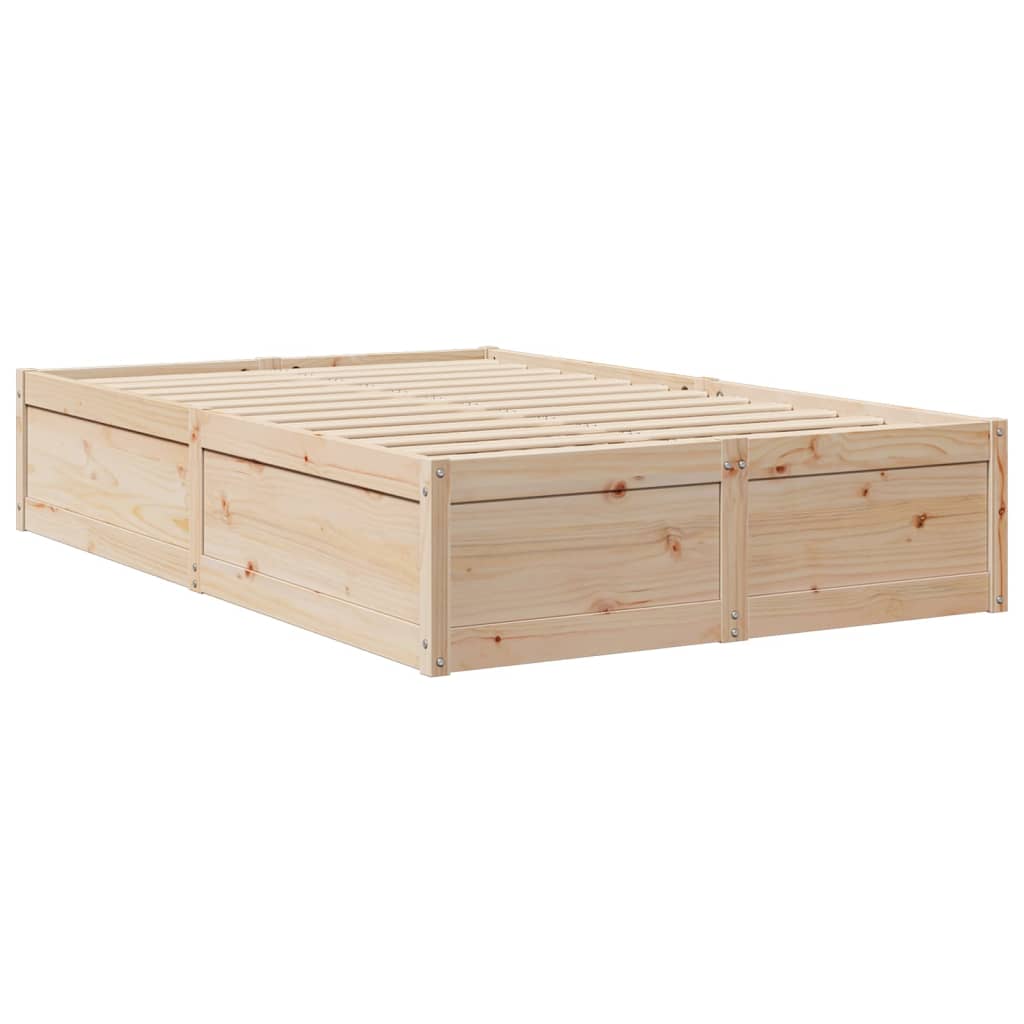 Bed Frame 120x190 cm Small Double Solid Wood Pine