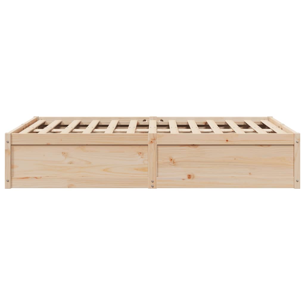 Bed Frame 120x190 cm Small Double Solid Wood Pine