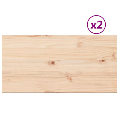 Table Tops 2 pcs 80x40x1.7 cm Rectangular Solid Wood Pine