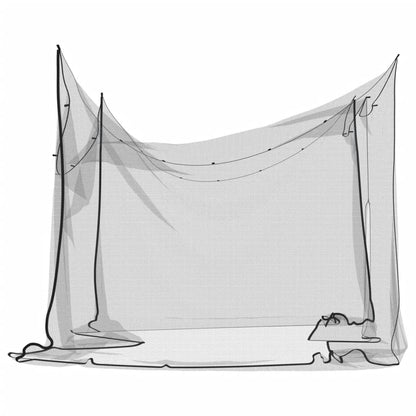 Mosquito Net for Indoor Outdoor 156 Mesh Black 300x300x200 cm