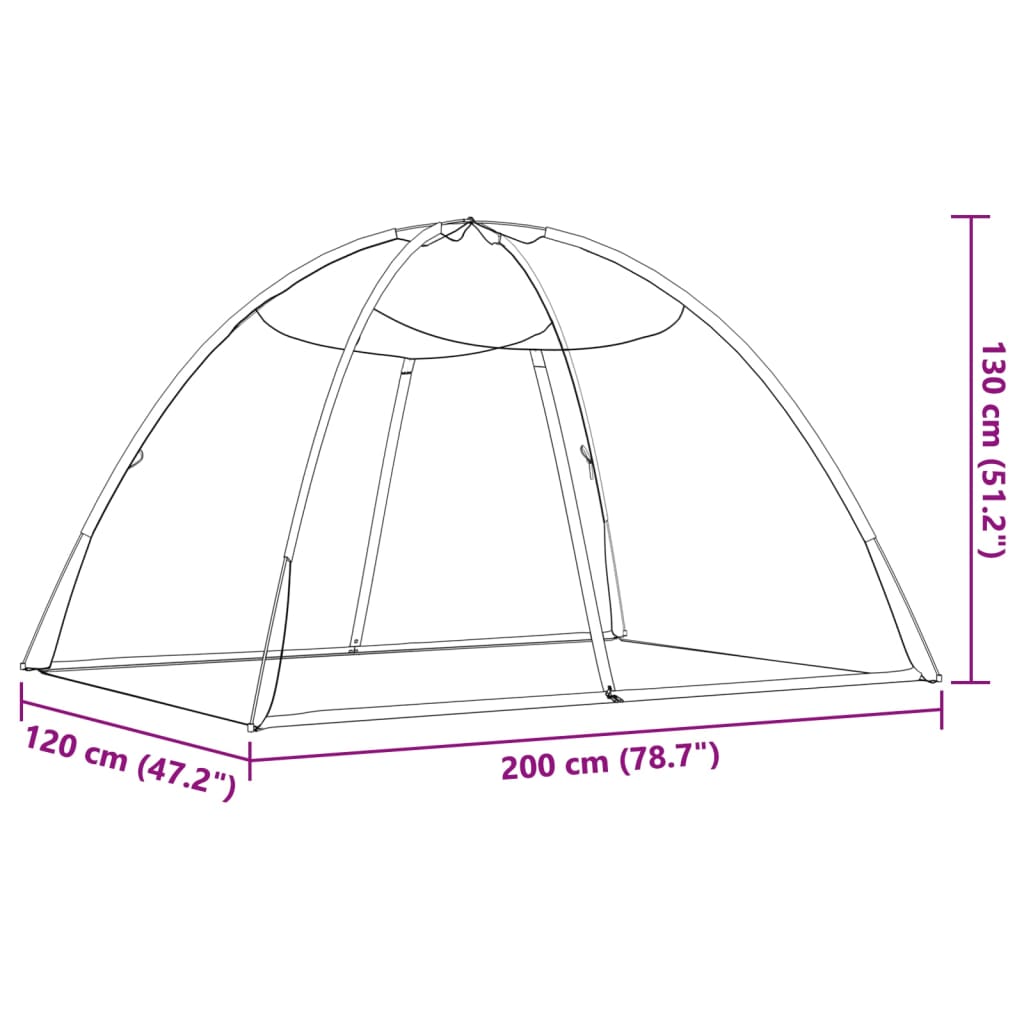 Mosquito Net Mongolia with Doors 220 Mesh White 200x120x130 cm