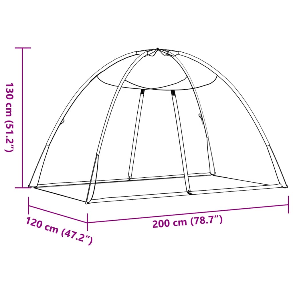 Mosquito Net Mongolia with Doors 220 Mesh White 200x120x130 cm