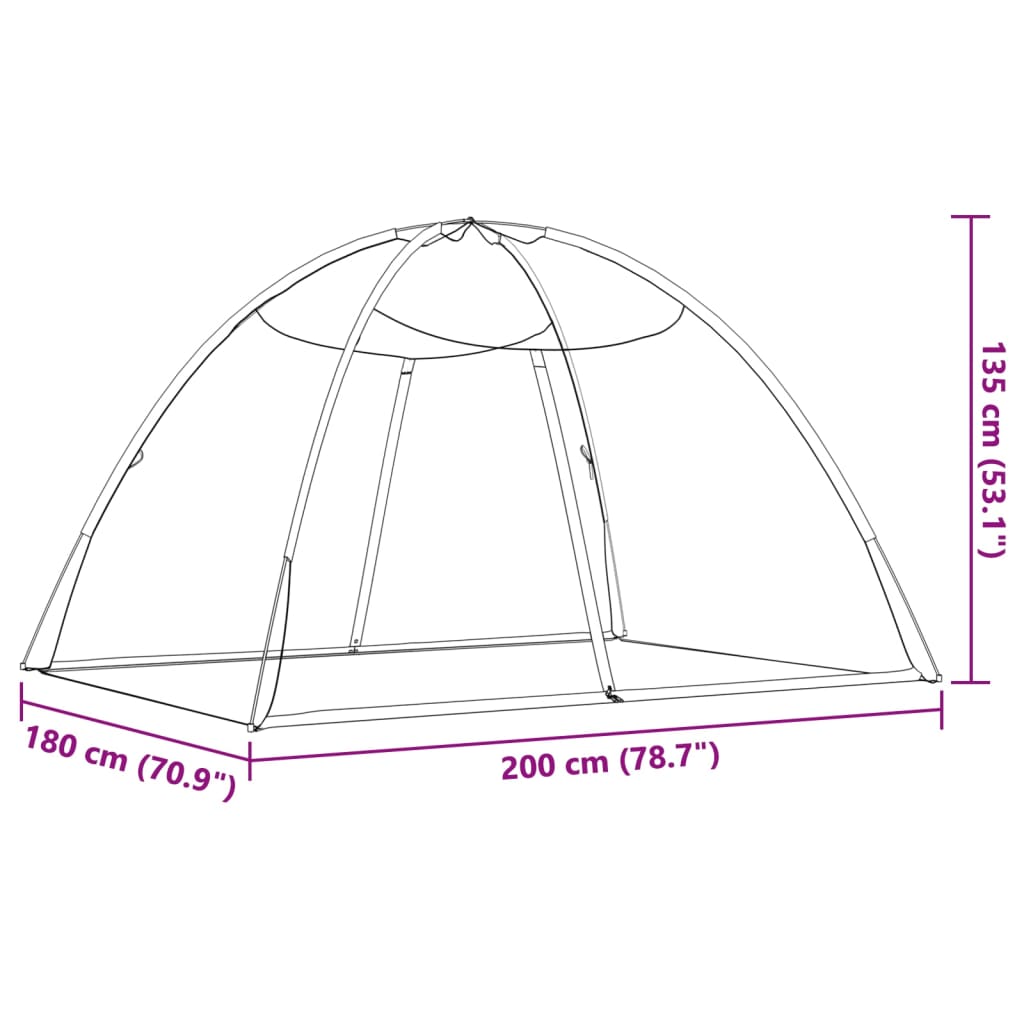 Mosquito Net Mongolia with Doors 220 Mesh White 200x180x135 cm