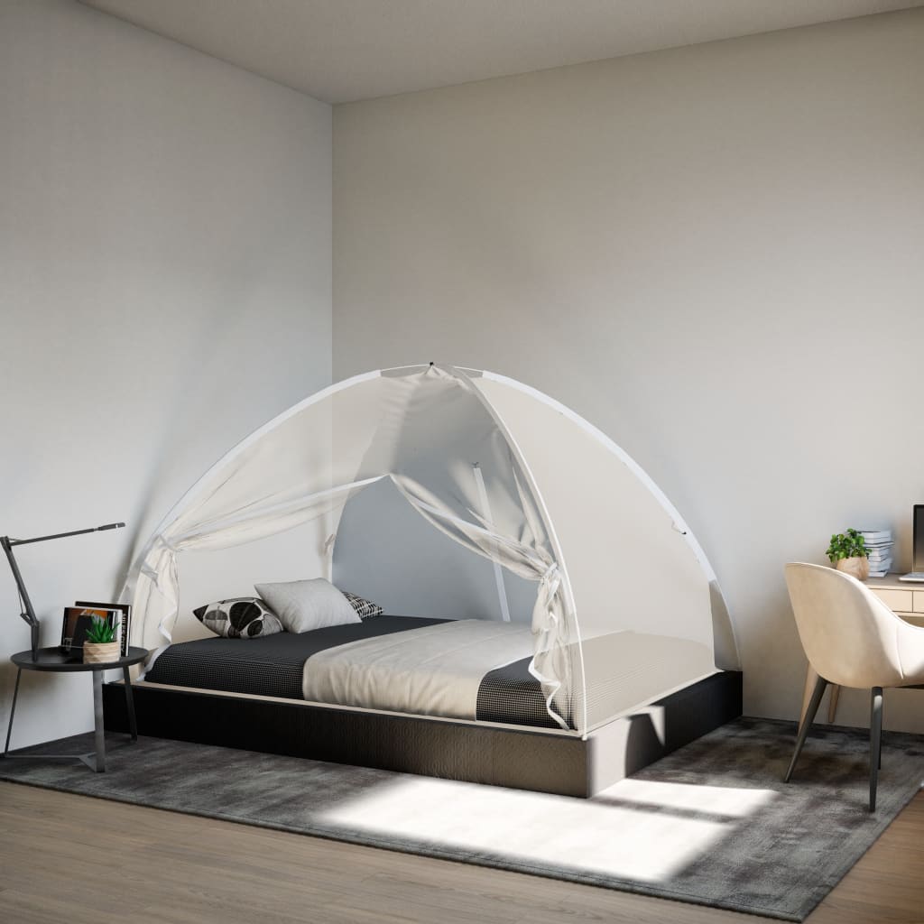 Mosquito Net Mongolia with Doors 220 Mesh White 200x200x130 cm