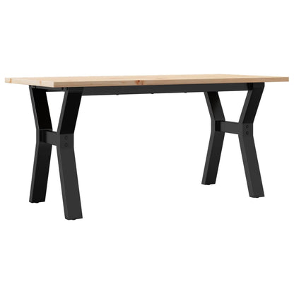 Coffee Table Y-Frame 100x50x45 cm Solid Wood Pine and Steel